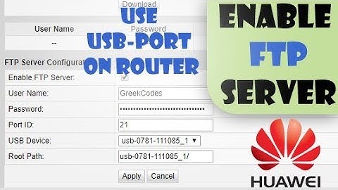 How to configure USB Storage (or FTP) on Huawei Routers | Talkin