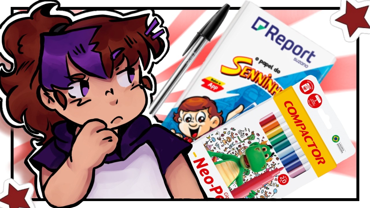 DESENHANDO APENAS com MATERIAIS ESCOLARES!! (ficou bom?!)