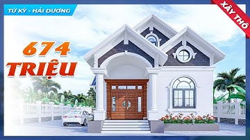Gợi Ý Mẫu Nhà Cấp 4 Mái Thái Tân Cổ Điển Xây Thô 674 TRIỆU Tại Huyện Tứ Kỳ Tỉnh Hải Dương