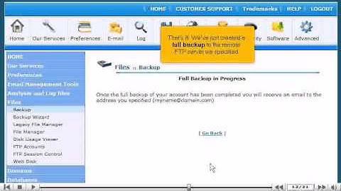 How to use the backup feature in cPanel
