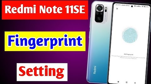Redmi Note 11se fingerprint lock setting | Redmi note 11se me fingerprint lock kaise lagaye