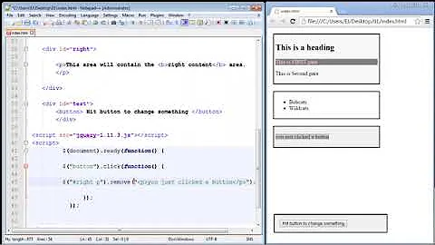 16 JQuery Tutorial for Beginners   16   replaceWith and remove | Computer Monk 🔴