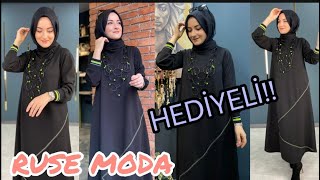 Gazelladan Çok Şık Elbise Modelikargo Bi̇zden - Tesettür Giyim Rusemoda