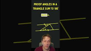 Proof angles in a triangle sum to 180 degrees 