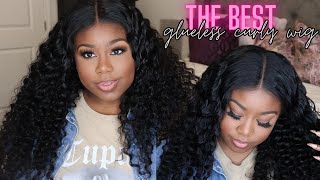 DEEP WAVE MIDDLE PART WIG| GLUELESS INSTALL NO WORK NEEDED | |HERMOSA HAIR