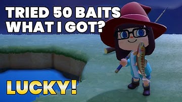 Golden Trout & Stringfish with 50 Fish Baits! - Animal Crossing New Horizons
