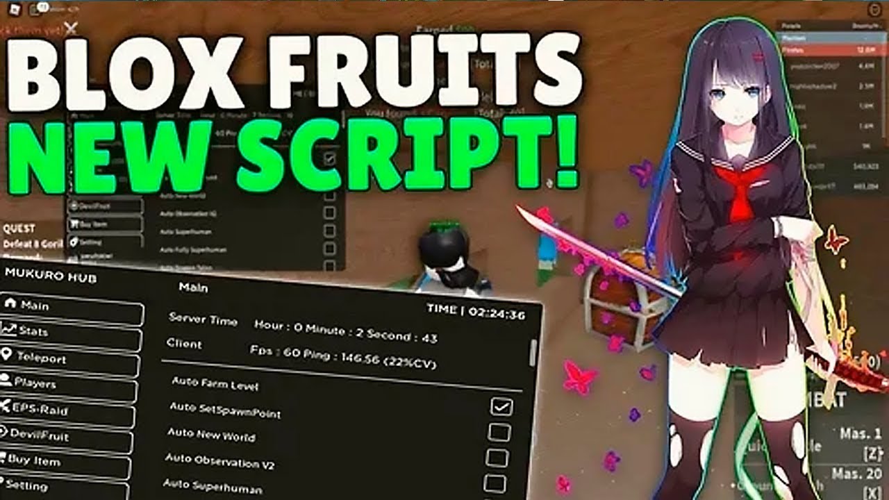 🏆Trophy] Blox Fruits Script / Hack, Auto Farm + INSTANT MASTERY, Get  Fruits