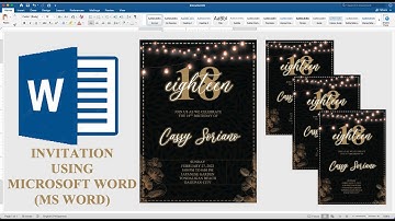 BLACK WITH TOUCH OF GOLD | How to make DEBUT INVITATION in Microsoft Word (MS Word) | Cassy Soriano
