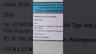 Papan Nama Proyek  #apbdes