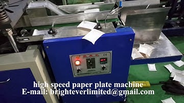 high speed paper plate machine