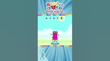 Numberblocks 8 Number Magic Run - Add 4 + 4 = 8 using Numberblocks | CBeebies Go Explore Games