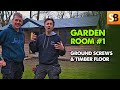 Ground Screws & Stuck Crane! - Garden Room #1