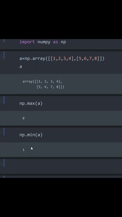 Python (Numpy): Aggregate functions on an array #shorts - YouTube