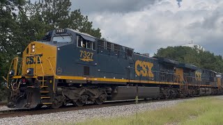 Two Long CSX Freight Trains Pass Through Apex NC on 7/20/26 ft. Conductor @dylanlocklear62 
