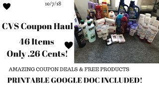 CVS Coupon Haul Deals Starting 10/7/18~46 Items Only 26 Cents~Lots of FREE & Cheap Product Deals❤️ screenshot 5