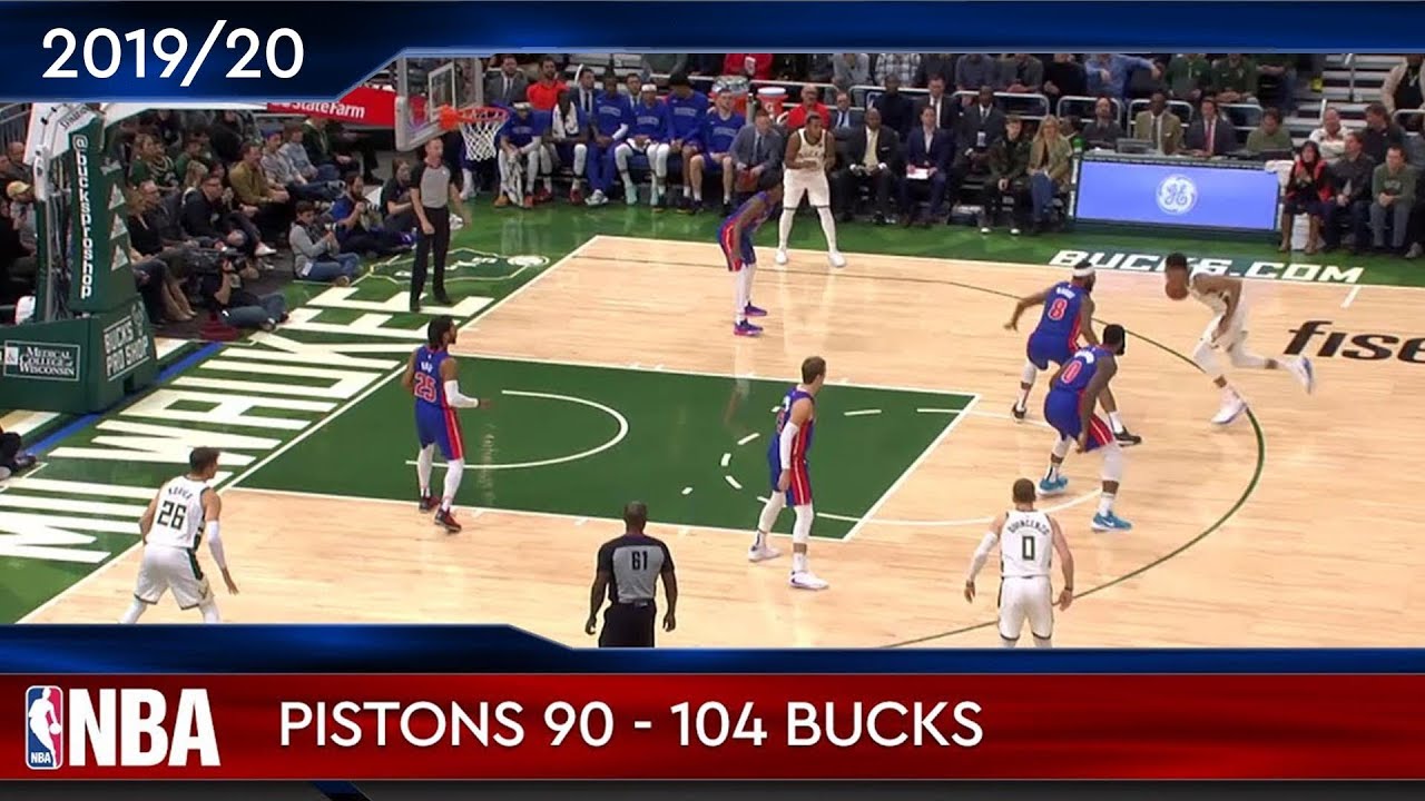 Detroit Pistons 90 104 Milwaukee Bucks YouTube