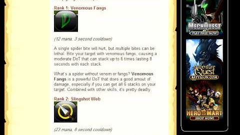 Aqw Arachnomancer Class SkillS Breakdown !!