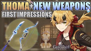 New Weapons Are they REALLY that valuable | Thoma Trailer Reaction | Genshin Impact