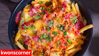 Kimchi Cheese Fries Recipe | How to Make Korean Kimchi Bacon Cheese Fries