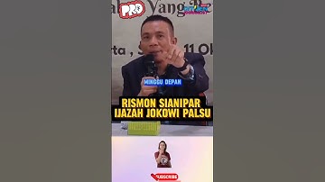 Rismon Sianipar : Ijazah Jokiwi Palsu Part4