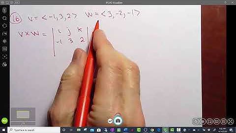 Section 5.7 The cross product (Winter 2020)