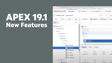 New Stuff! New Stuff! In APEX 19.1