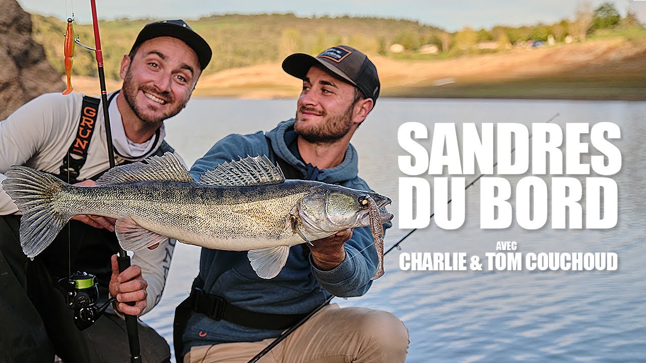 Pêche du sandre et de la perche du bord en lac avec Charlie et Tom Couchoud