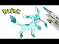 如何畫冰伊布 | 精靈寶可夢 | 寵物小精靈 | 畫畫教學 | How to draw Glaceon | Pokémon | Glaceon | グレイシア