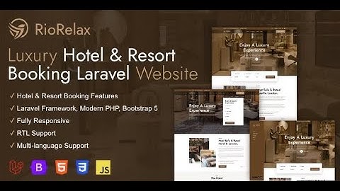Hotel & Resort Booking Website | Laravel Luxury Hotel & Resort Booking Website with source code