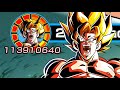 114 Million ATK Stats! 100% LR Spirit Bomb Absorbed SSJ Goku Nuke Test | DBZ Dokkan Battle