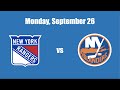 New York Rangers vs New York Islanders Preseason Game 1