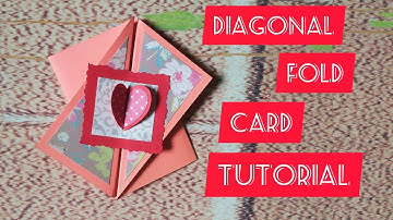 Diagonal fold card tutorial | By:- craftfactory|