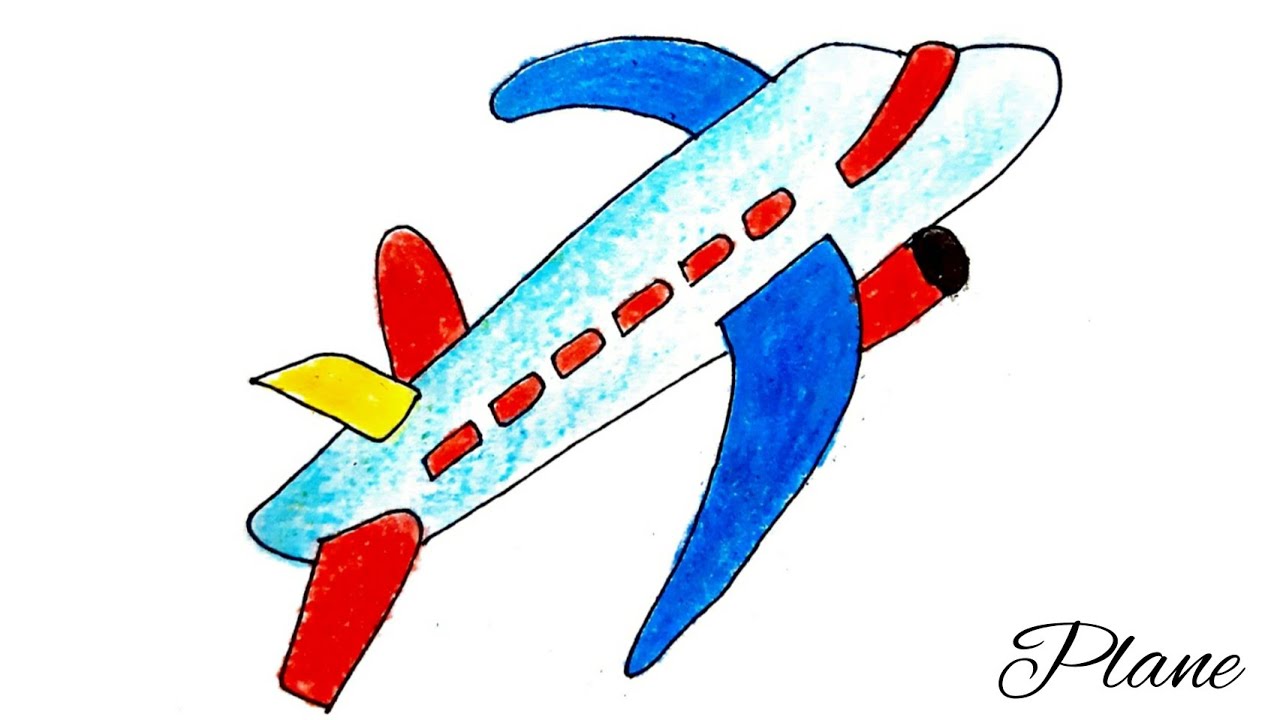 How to draw Easy Aeroplane drawing for kids | Airplane | Aircraft ...