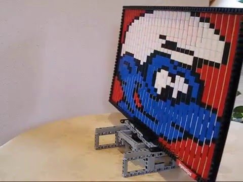 The Smurfs In Real Lenticular Lego Mosaic