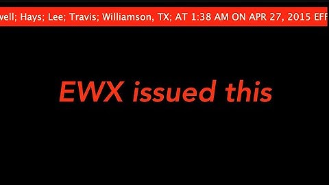 EAS Reenactment Mock: So EWX issued this in 2015, It