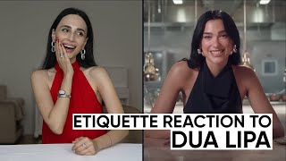 Dua Lipa Tries Michelin-starred French food - Etiquette Reaction by Jamila Musayeva