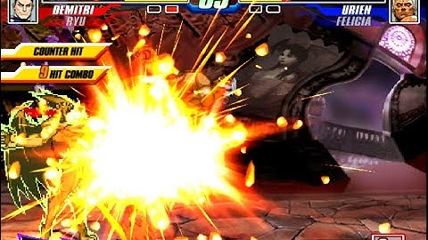 Capcom Fighting Evolution-Ryu + Demitri Playthrough