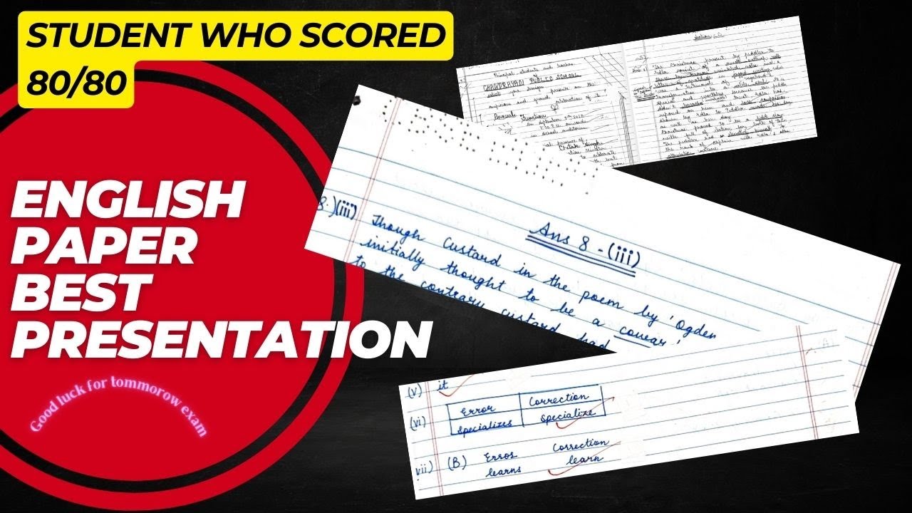 BEST ENGLISH PAPER PRESENTATION|CBSE|How to Present Your CBSE English Paper for Board Exams | Tips |
