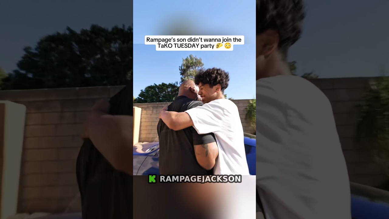 Rampage's son didn't wanna join the TaKO TUESDAY party 