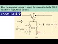 Example 8.9 Hayt 9th edition | Find the capacitor voltage vC(t) and the current i(t) in the 200 Ω