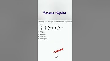 Boolean Algebra Mcq #shorts #shortvideo #viralvideo