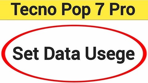 How to set data usege, Tecno Pop 7 Pro me data limit Kaise lagaen