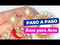 BASE PARA ARETES BROQUEL Tipo pin con perla al centro / Básicos del ALAMBRISMO / Bisutería DIY