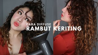 Cara Diffuse / Mengeringkan Rambut Keriting - Tutorial Rambut Bahasa