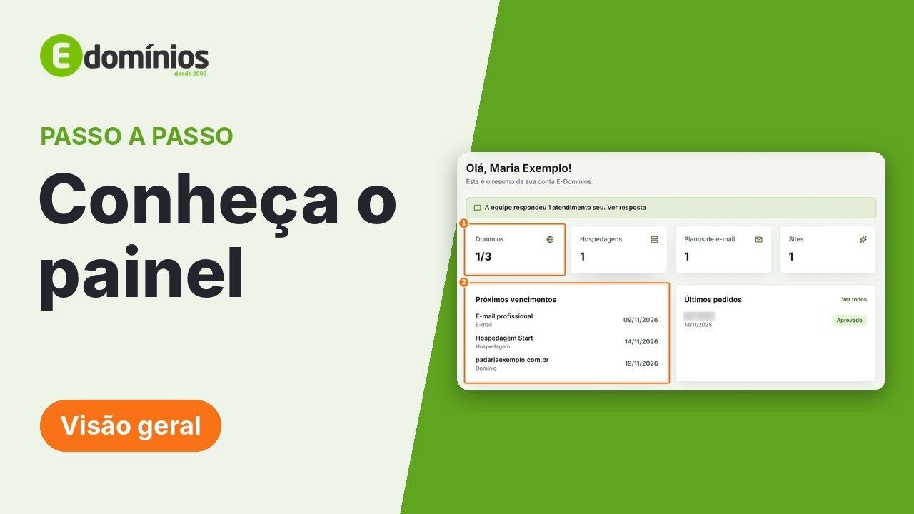 Vídeo: Conhecer o painel do cliente