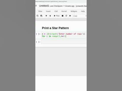 How to print a star pattern in python #shorts #python - YouTube