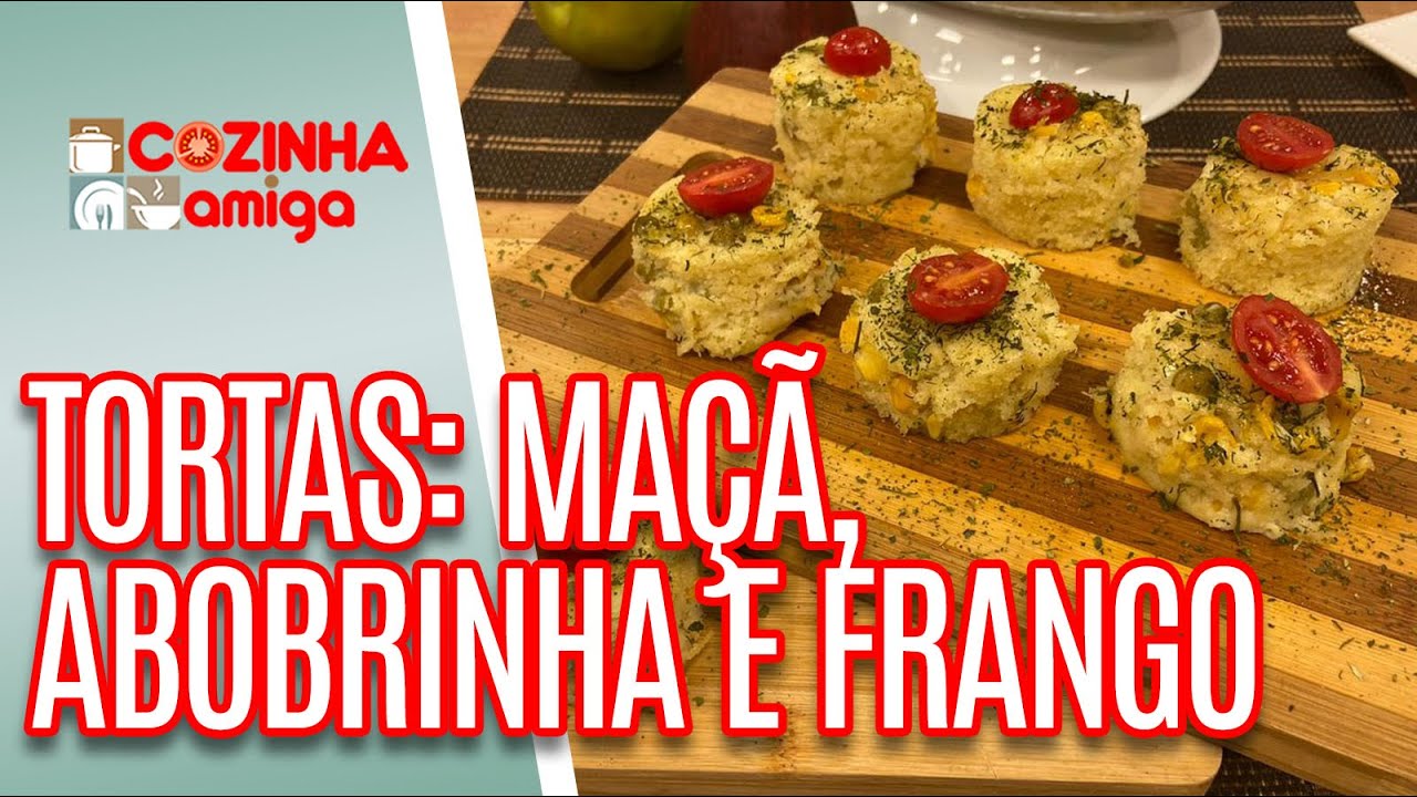 Tortas Para Lanche Frango Abobrinha E Maca Silvia Branconaro