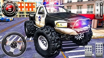 Police 4x4 Monster Truck Stunts Driver Simulator 3D - Android GamePlay