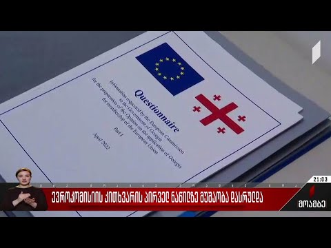 ევროკომისიის კითხვარის პირველ ნაწილზე მუშაობა დასრულდა