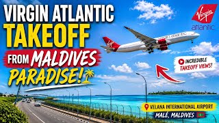 Virgin Atlantic Takeoff From Maldives Paradise! To London ✈️🌴🇬🇧